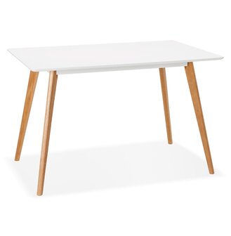 Design witte &#039;MARIUS&#039; tafel / bureau in Scandinavische stijl - 120x80 cm
