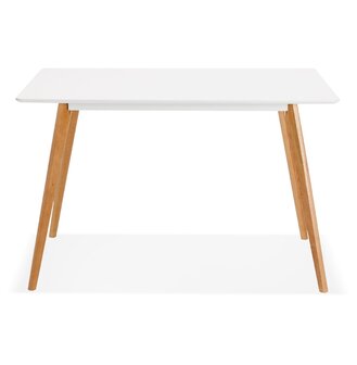 Design witte &#039;MARIUS&#039; tafel / bureau in Scandinavische stijl - 120x80 cm