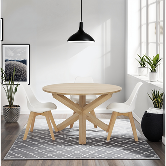 Ronde massief eiken &#039;FATY&#039; designtafel