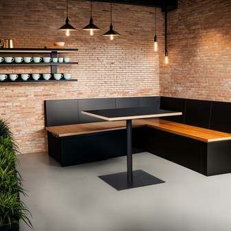 Zwarte vierkante tafel &#039;FUSION SQUARE&#039; - 80x80 cm