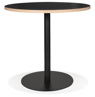 Zwart rond bistrotafel &#039;YOGI&#039; - &Oslash; 80 cm