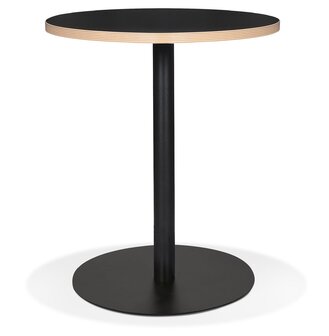 Zwart rond bistrotafeltje &#039;YOGI&#039; - &Oslash; 60 cm