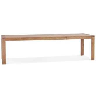 Table de salle &agrave; manger extensible &#039;EXTENSA&#039; en Ch&ecirc;ne massif - 200(280)x100 cm