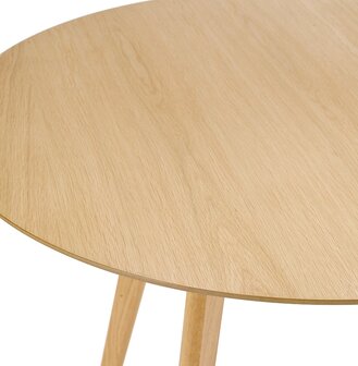 Ronde keukentafel &#039;AMY&#039; van hout met natuurlijke afwerking - &oslash; 120 cm