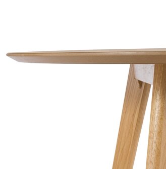 Ronde keukentafel &#039;AMY&#039; van hout met natuurlijke afwerking - &oslash; 120 cm