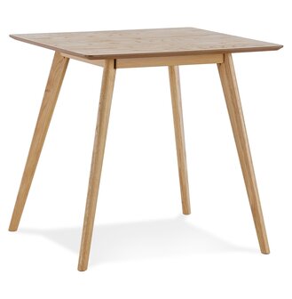 Kleine houten eettafel &#039;GENIUS&#039; met natuurkleurige afwerking - 80x80 cm
