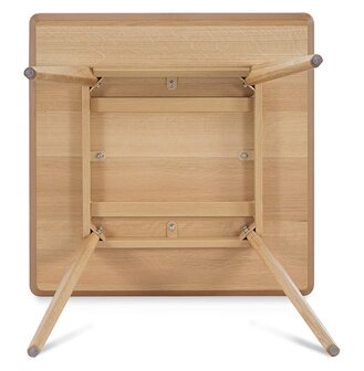 Kleine houten eettafel &#039;GENIUS&#039; met natuurkleurige afwerking - 80x80 cm