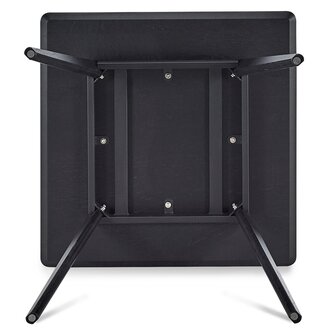 Kleine houten eettafel &#039;GENIUS&#039; met zwarte afwerking - 80x80 cm
