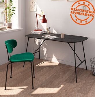 Kleine tafel/bureau &#039;FIONA&#039; van zwart eikenhout