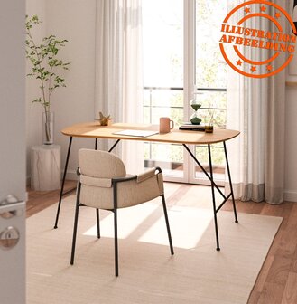 Kleine tafel/bureau &#039;FIONA&#039; van natuurkleurig eikenhout