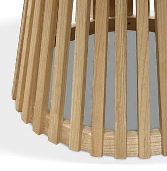 Ronde eettafel &#039;PERI&#039; van natuurlijk hout - &oslash; 120 cm