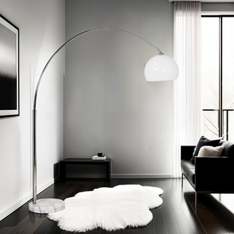 Boogvormige design lamp &#039;BIG BOW XL&#039; met witte lampenkamp