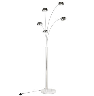 Verchroomd lamp &#039;FIVE BOWS&#039; met 5 armen