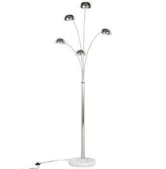 Verchroomd lamp &#039;FIVE BOWS&#039; met 5 armen