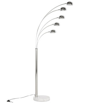 Verchroomd lamp &#039;FIVE BOWS&#039; met 5 armen