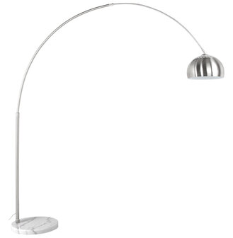 Boogvormige design lamp &#039;XXL&#039; uit geborsteld staal in retro jaren &#039;70-stijl