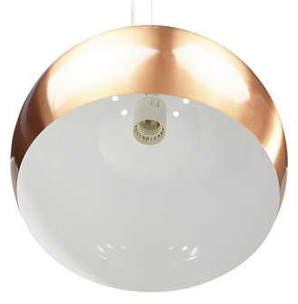 Bolvormige, koperkleurige hanglamp &#039;POGO&#039;
