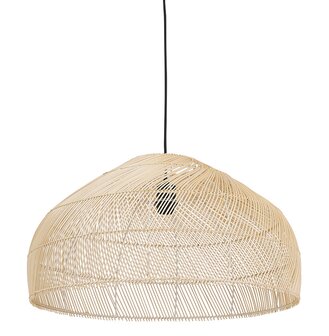 Ronde hanglamp &#039;CANUL&#039; van natuurlijk gevlochten rotan