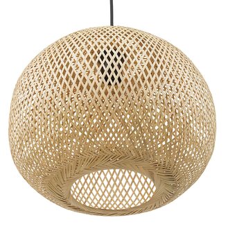 Ronde hanglamp &#039;CASIMIRA MINI&#039; van natuurlijke bamboe