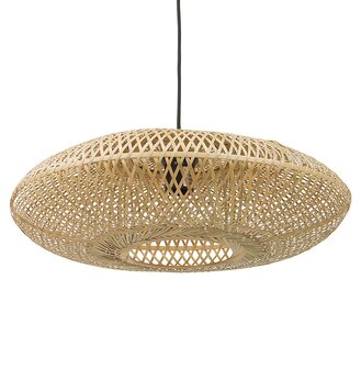 Ronde hanglamp &#039;ASPIRINA&#039; van natuurlijke bamboe