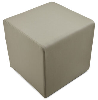 Poef &#039;CUBE&#039; in grijs kunstleer