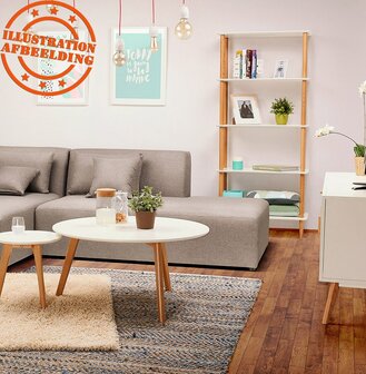Design, wit wandrek &#039;RACK&#039; van hout in Scandinavische stijl
