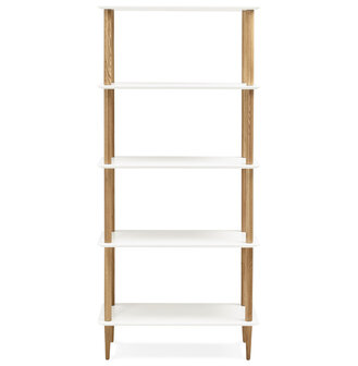 Design, wit wandrek &#039;RACK&#039; van hout in Scandinavische stijl