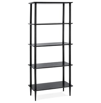 Design, zwart wandrek &#039;RACK&#039; van hout in scandinavische stijl