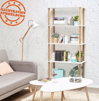 Design wandrek &#039;RACK&#039; in hout met natuurlijke afwerking