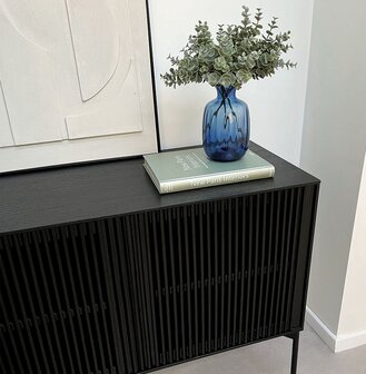 Design opbergmeubel &#039;CONVIV&#039; van zwart hout