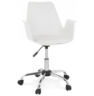 Witte design bureaustoel &#039;TRIP&#039; met armleuningen