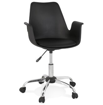 Zwarte design bureaustoel &#039;TRIP&#039; met armleuningen