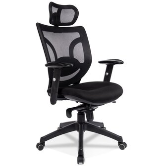 Ergonomische bureaustoel &#039;ALLAN&#039; van zwarte stof