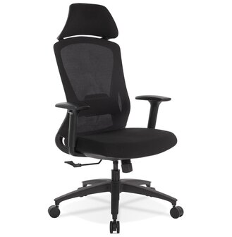 Ergonomische bureaustoel &#039;PELIKAN&#039; van zwarte stof