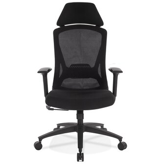 Ergonomische bureaustoel &#039;PELIKAN&#039; van zwarte stof