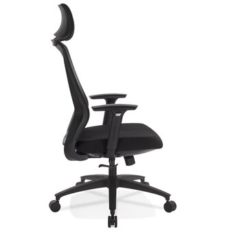 Ergonomische bureaustoel &#039;PELIKAN&#039; van zwarte stof