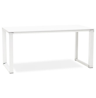 Design recht directiebureau &#039;XLINE&#039; van wit hout - 160x80 cm
