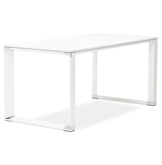 Design recht directiebureau &#039;XLINE&#039; van wit hout - 160x80 cm