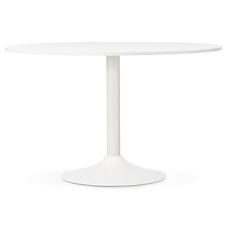 Ronde, witte bureau-/eettafel &#039;ORLANDO&#039; - &Oslash; 120 cm