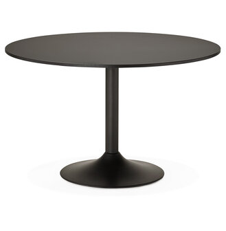 Ronde, zwarte bureau-/eettafel &#039;ATLANTA&#039; - &Oslash; 120 cm