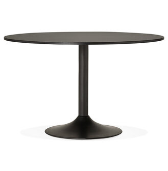 Ronde, zwarte bureau-/eettafel &#039;ATLANTA&#039; - &Oslash; 120 cm