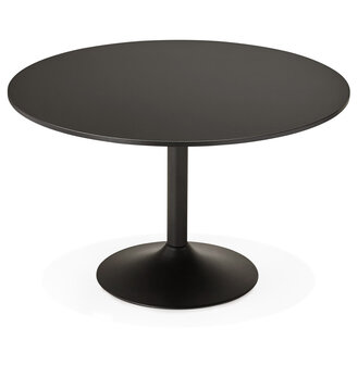 Ronde, zwarte bureau-/eettafel &#039;ATLANTA&#039; - &Oslash; 120 cm