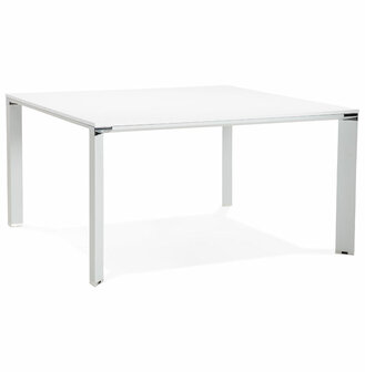 Vergadertafel / bench bureau &#039;XLINE SQUARE&#039; in het wit - 140x140 cm