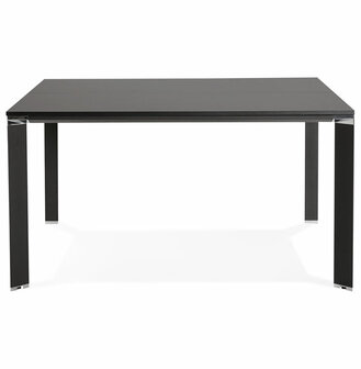 Vergadertafel / bench bureau &#039;XLINE SQUARE&#039; in het zwart - 140x140 cm