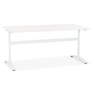 Grote rechte bureau &#039;CRYPTO&#039; wit - 160x80 cm