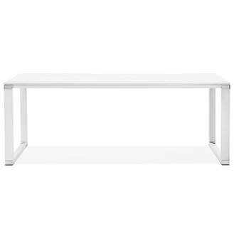 Groot recht directiebureau &#039;XLINE&#039; in wit hout - 200x100 cm