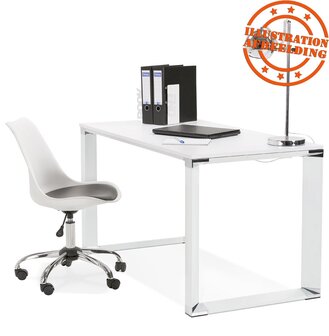 Klein recht directiebureau &#039;XLINE&#039; in wit hout - 140x70 cm