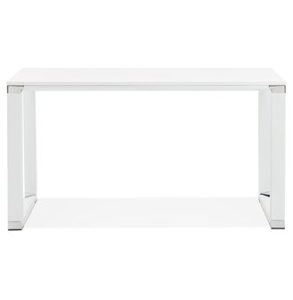 Klein recht directiebureau &#039;XLINE&#039; in wit hout - 140x70 cm