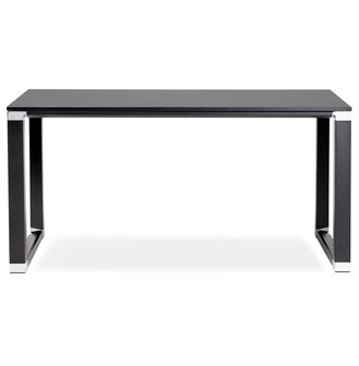Klein recht directiebureau &#039;XLINE&#039; in zwart hout - 140x70 cm