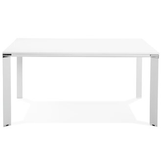 Witte vergadertafel / bench-bureau &#039;XLINE SQUARE&#039; - 160x160 cm